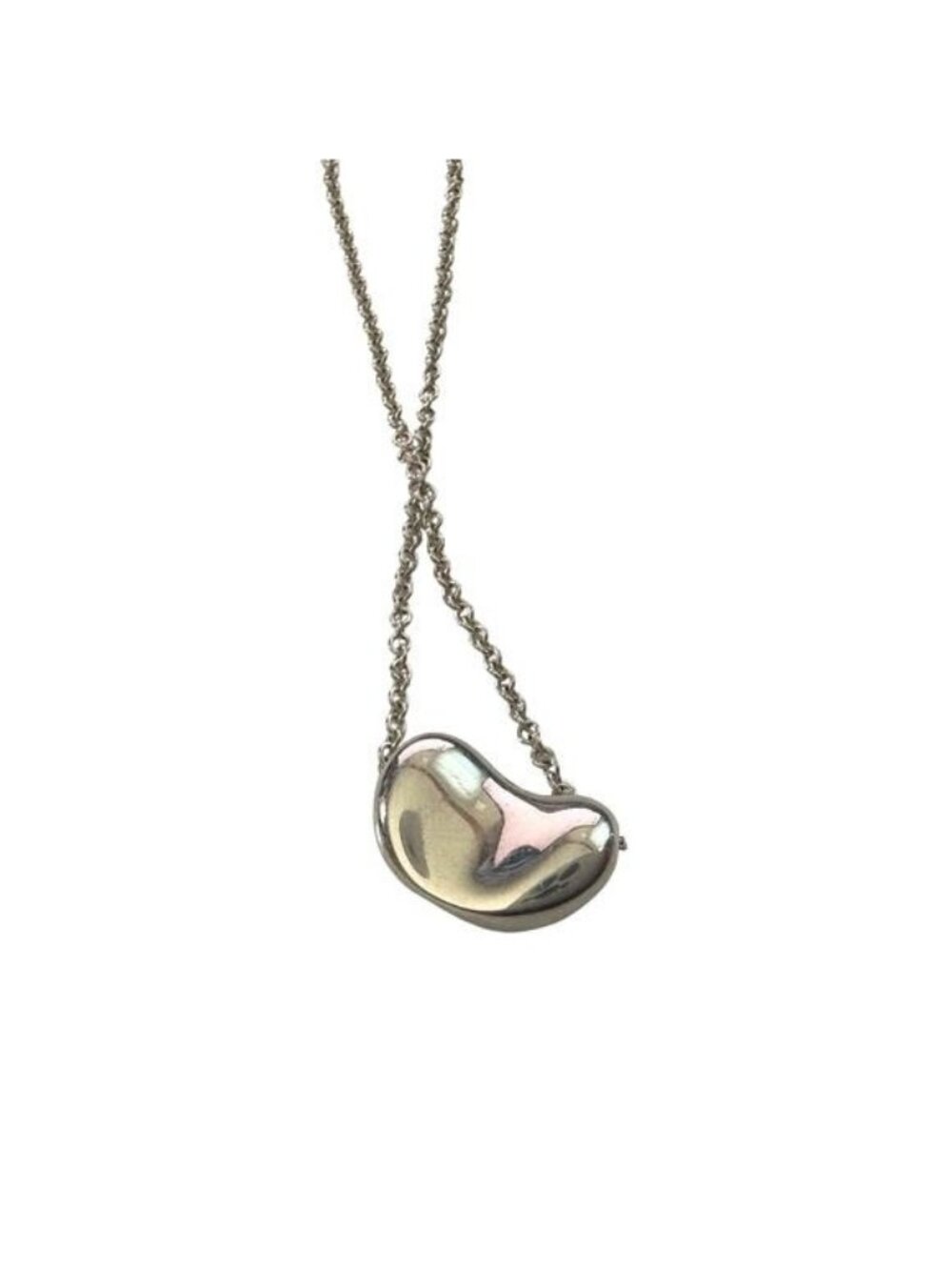 Tiffany & Co Elsa Peretti Small Bean Necklace - Sterling Silver - 16"